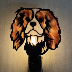Cavalier King Charles Spaniel Dog Plug In Night Light Decorative Wall Lamp